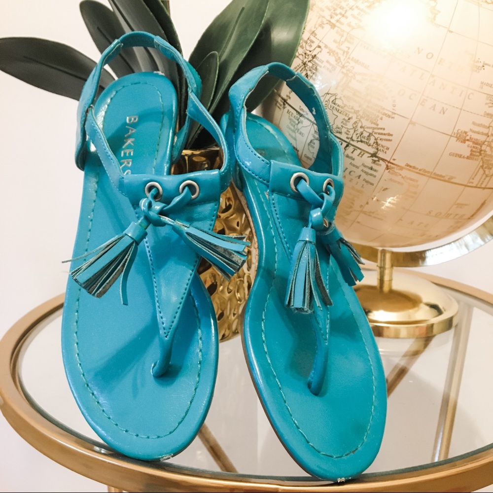 Bakers Tassel Sandals in Turquoise